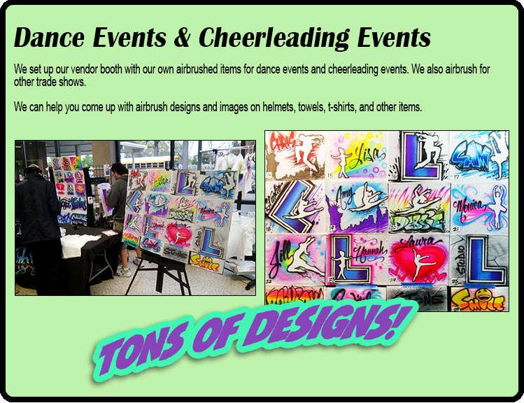 Dance Events & Cheerleading Events Airbrushing NY