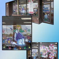 Airbrush Everything Holiday Windows