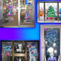 Airbrush Everything Holiday Windows