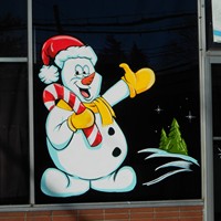 Airbrush Everything Holiday Windows